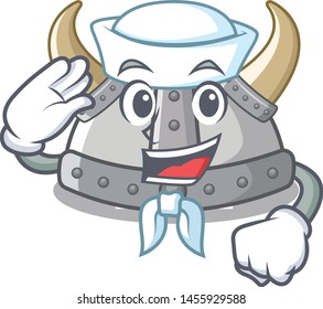 Sailor viking helmet isolated with the character