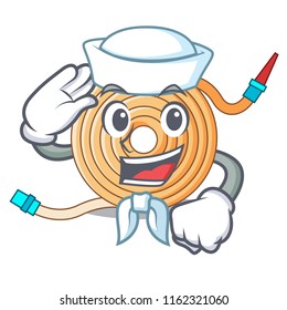 Sailor water hose character cartoon