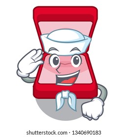 Sailor wedding ring box in cartoon shape