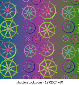 Sailor wheel background - colored trend pattern.