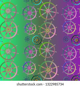Sailor wheel background - colored trend pattern.