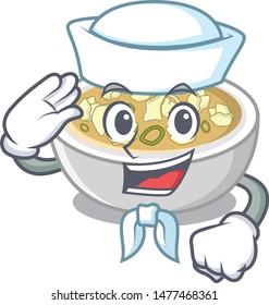 Sailor wonton soup in the mascot shape