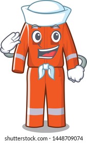 Sailor working overalls in the cartoon shape
