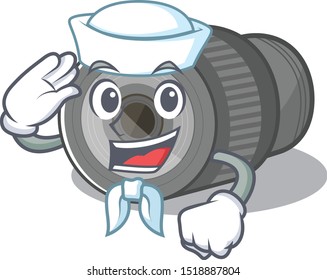 Sailor zoom lens mascot isolated with character