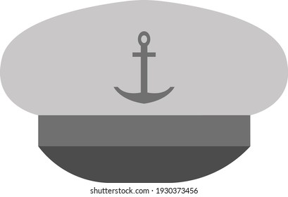 Sombrero de marineros, ilustración, vector sobre fondo blanco.