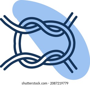 Segler Knoten, Illustration, Vektorgrafik, auf weißem Hintergrund.