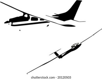 sailplane and small aircraft