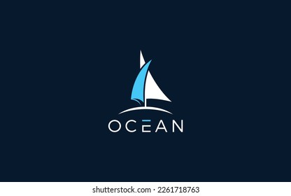 Sails logo formed with simple and modern shape	
