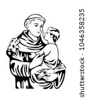 Saint Anthony of Padua Catholic saint vector