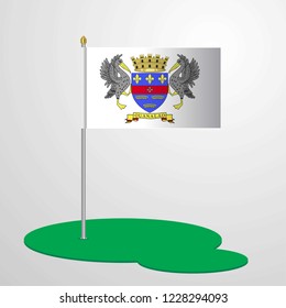 Saint Barthelemy Flag Pole