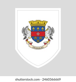 Saint Barthelemy Flag in Shield Shape Frame