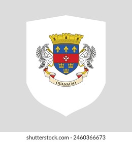 Bandera de San Bartolomé en forma de escudo