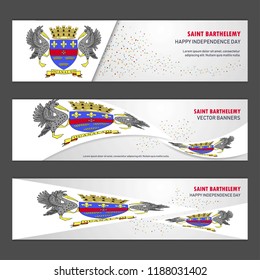 Saint Barthelemy independence day abstract background design banner and flyer, postcard, landscape, celebration vector illustration