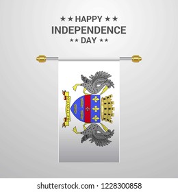 Saint Barthelemy Independence day hanging flag background