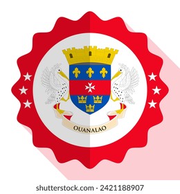 emblema de calidad de San Bartolomé, etiqueta, signo, botón. Ilustración vectorial.