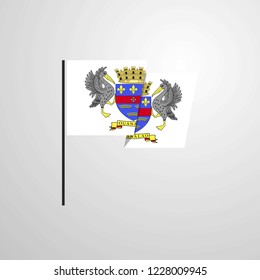 Saint Barthelemy waving Flag design vector