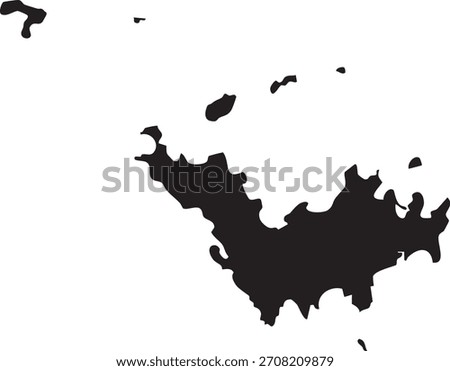 Saint Barts Map Silhouette Vector