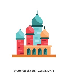 Saint Basil Cathedral design over white