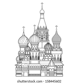 Saint Basil cathedral , Moscow, vector 