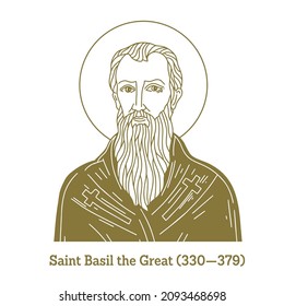 Saint Basil the Great (330-379). He was an influential theologian who supported the Nicene Creed and opposed the heresies of the early Christian church, fighting against both Arianism