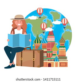 The Saint Basil s Cathedral of Moscow design vector illustration