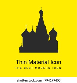 Saint Basil's Cathedral bright yellow material minimal icon or logo design