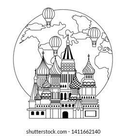 Saint Basils Cathedral design vector illustration