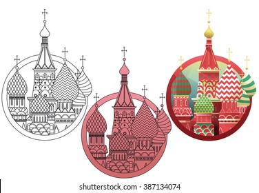 Saint Basil's Cathedral, Moscow.
Vectors of Europeans monuments