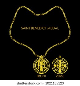 Saint Benedict Medal Golden