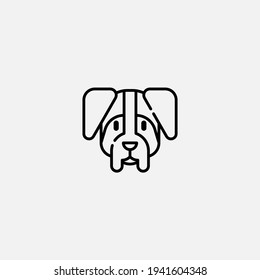 Saint Bernard Icon Sign Vector,Symbol, Logo Illustration For Web And Mobile