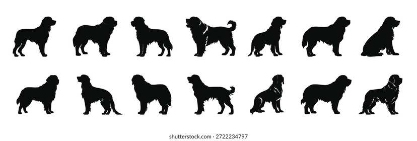 feixes de clipart de silhueta de são bernard
