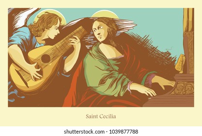 Saint Cecilia the patroness of musicians