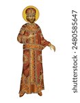 Saint Constantine and Helena in Byzantine style isolated