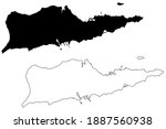 Saint Croix District, United States Virgin Islands (U.S. county, United States of America, USA, U.S., US) map vector illustration, scribble sketch St. Croix Island map