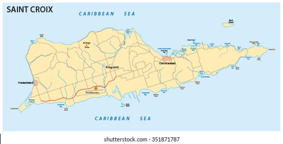 Saint Croix, U.S. Virgin Islands map