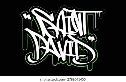 SAINT DAVID graffiti tag style design