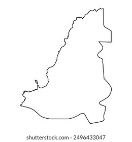 Saint David Parish map, administrative division of Saint Vincent and the Grenadines. Vector illustration.