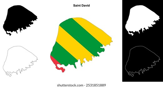 Conjunto de mapas da freguesia de Saint David