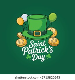 Saint Patrick's Day Feier Vektor Kunstkarte Design