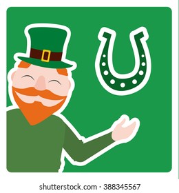 Saint PatrickÂ´s day design in green color