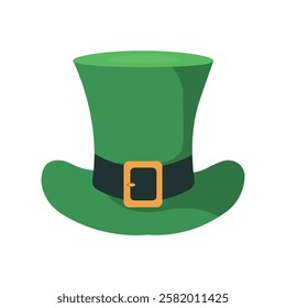 saint patrick’s day green leprechaun hat vector illustration