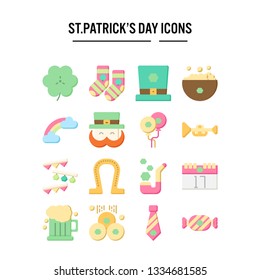 Saint Patrick’s Day icon in flat design for web design , infographic , presentation , mobile application - Vector illustration
