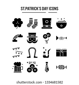 Saint Patrick’s Day icon in solid design for web design , infographic , presentation , mobile application - Vector illustration
