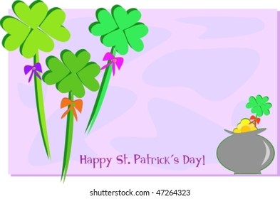 Saint Patrick’s Day with a Pot of Gold Vector