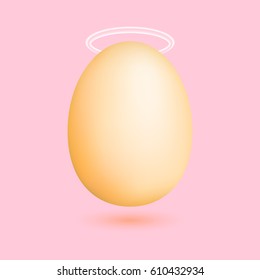 Saint Easter egg with angel halo
