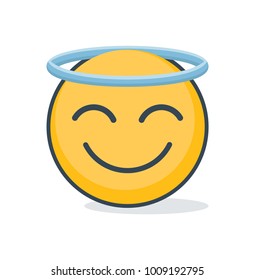 Saint emoticon. Angel emoticon