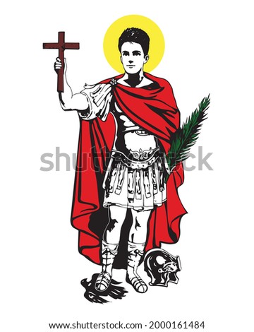 Saint Expedite vector catholic religious Illustration