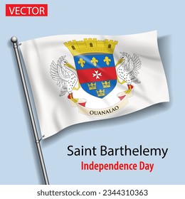 Saint Barthélemy flag national independence day vector flags in America 