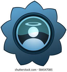 Saint Flower Shape Icon. 