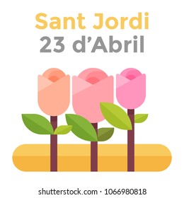 Saint George's day in Catalonia: Legend of the Dragon, Saint George the Knight, the Princess and the Rose
